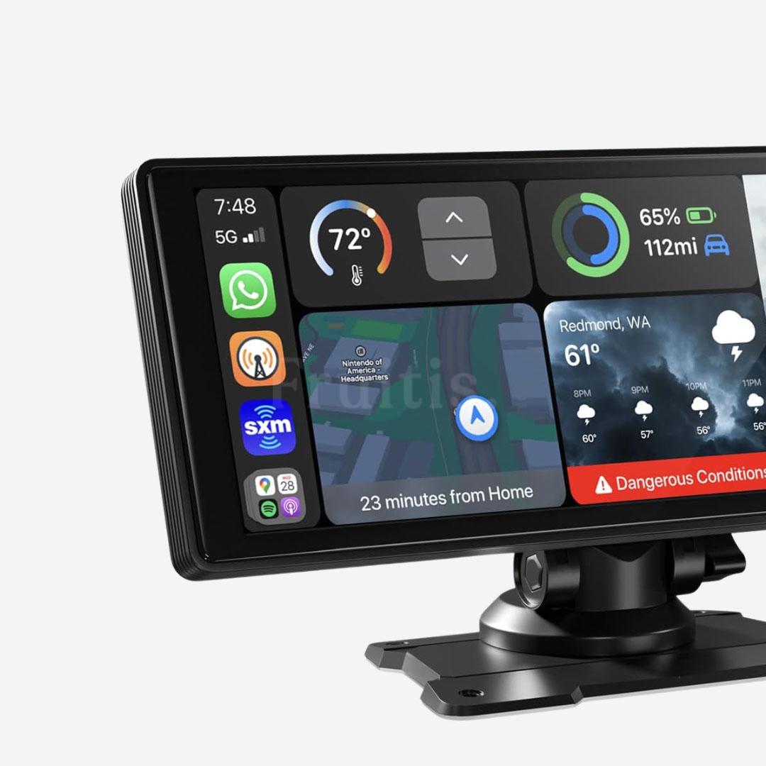 Universali Automobilio Multimedija su „Apple CarPlay“, „Android Auto“ ir Vaizdo Registravimu