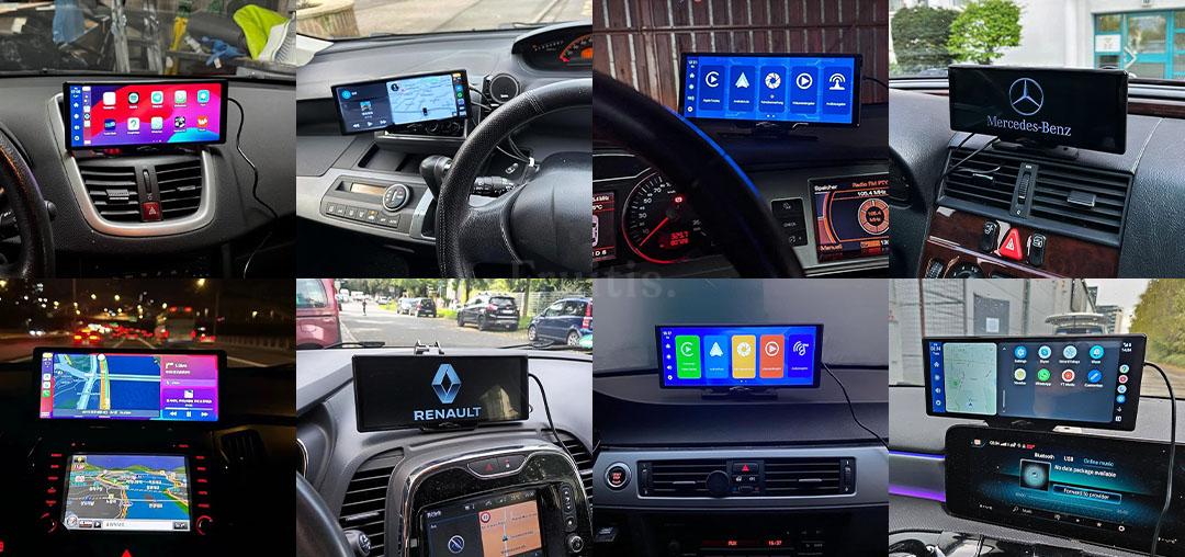 Universali Automobilio Multimedija su „Apple CarPlay“, „Android Auto“ ir Vaizdo Registravimu