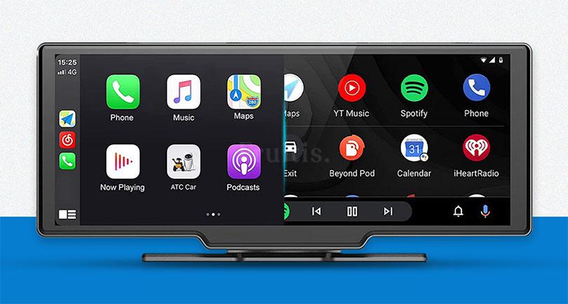 Universali Automobilio Multimedija su „Apple CarPlay“, „Android Auto“ ir Vaizdo Registravimu